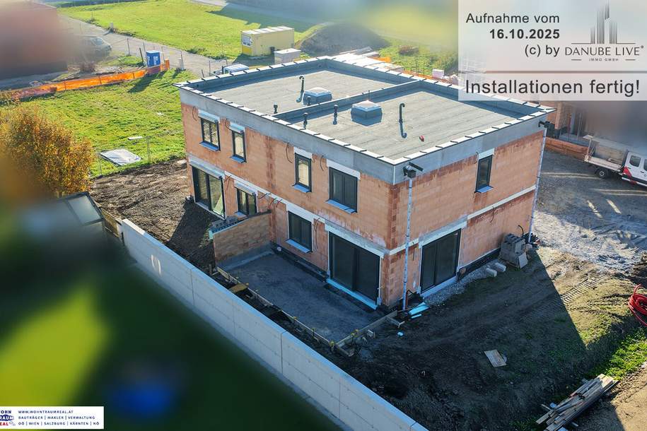Doppelhaushälfte (Danube Live TOP 2) mit Garten, Terrasse und vielem mehr - in familienfreundlicher Lage in 4320 Perg. ROHBAU ABGESCHLOSSEN - jetzt anfragen!, Haus-kauf, 420.000,€, 4320 Perg