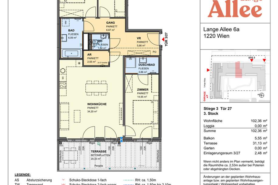Lange Allee 6A - Eigentum in 1220 Wien, Wohnung-kauf, 868.000,€, 1220 Wien 22., Donaustadt
