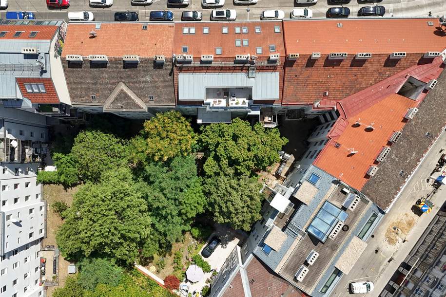 Schanigarten - Ruhige Gartenfläche im grünen Innenhof – 29,4 m² optimal mit Kellerabteil, Grund und Boden-miete, 216,00,€, 1180 Wien 18., Währing