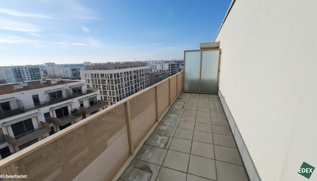 Moderne 3-Zimmer-Wohnung mit großer Terrasse nahe U1 Rennbahnweg