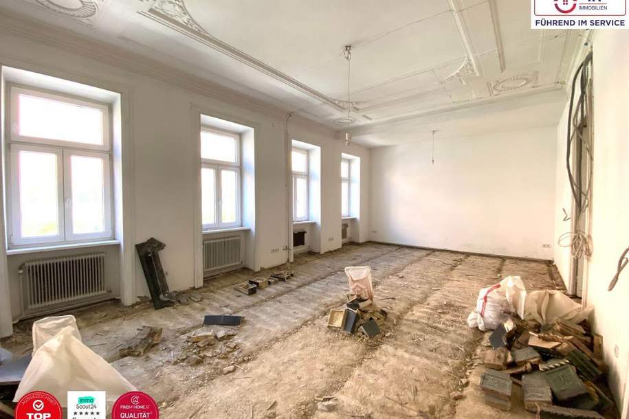 149 m² Rohbau im 7. Bezirk | Großzügige Altbauwohnung mit Potenzial, Wohnung-kauf, 490.000,€, 1070 Wien 7., Neubau