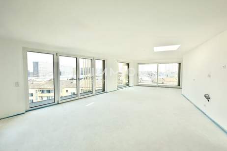 Ganz oben mit Traumblick über Wien: Penthouse mit außergewöhnlicher Architektur: Provisionsfrei direkt beim Hauptbahnhof, Wohnung-kauf, 340.000,€, 1100 Wien 10., Favoriten