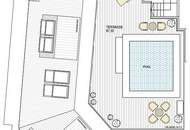 LUXUS PENTHOUSE MIT DACHTERRASSE UND POOL - BLICK AUF DONAUKANAL