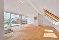 Helle DG-Maisonette mit großer Terrasse beim Naschmarkt mit Garagenplatz im Haus!