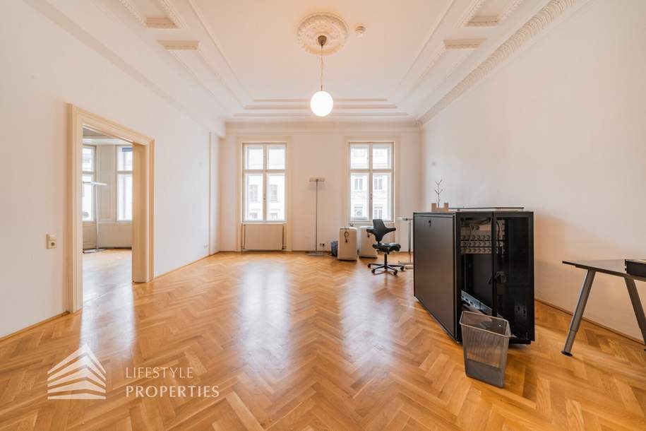 Großzügiges 4-Zimmer Altbau-Büro Nähe Sigmund Freud Park, Gewerbeobjekt-miete, 2.013,42,€, 1090 Wien 9., Alsergrund