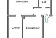 Günstige 2 Zimmer Erdgeschoßwohnung 41m² im Grünen