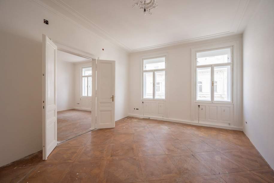 ab Mitte Oktober: sanierte Altbauwohnung mit 2 Badezimmern, kleinem Balkon - Nähe MAK, Wohnung-miete, 2.600,00,€, 1010 Wien 1., Innere Stadt