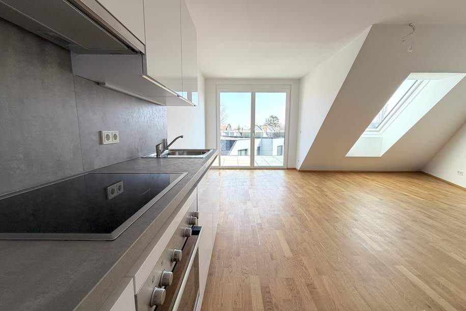 Cool für Pärchen - cool für Anleger! Eine neuwertige DG-Wohnung zum Verlieben!, Wohnung-kauf, 299.000,€, 1220 Wien 22., Donaustadt