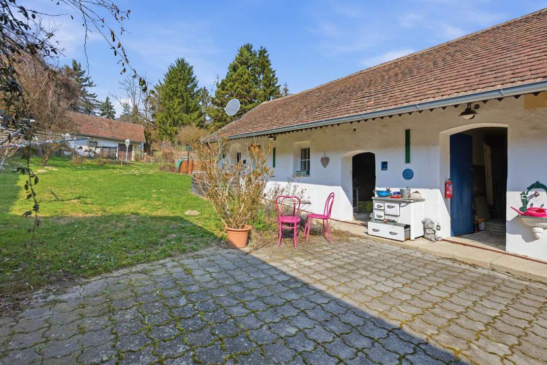 Traditionelles Bauernhaus mit großem Grundstück, Weinpresshaus, Keller und Nebengebäuden!