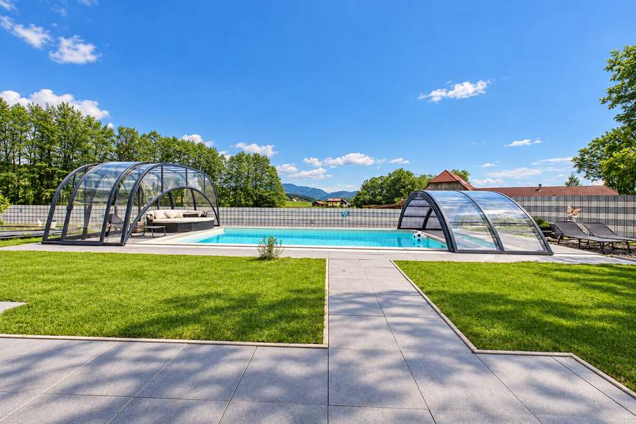 Wohnglück bei Himmelberg – hochwertig modernisiertes Familienhaus mit beheizbarem Pool, Sonnengarten & Doppelgarage, Haus-kauf, 749.000,€, 9562 Feldkirchen