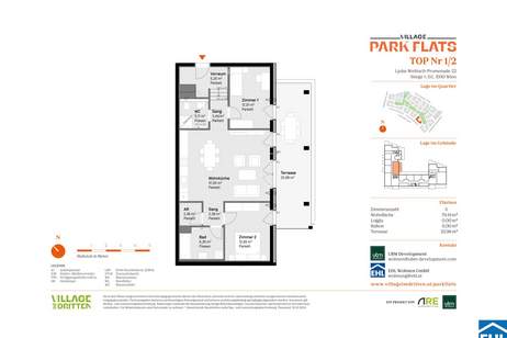 Exklusive Lage im Herzen Wiens – PARK FLATS als Anlagechance, Wohnung-kauf, 441.000,€, 1030 Wien 3., Landstraße