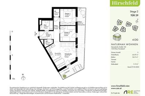 Neubau-Erstbezug mit Weitblick: 66 m² Wohnfläche, 26 m² Balkon & nachhaltiger Wohnkomfort, Wohnung-kauf, 259.000,€, 1210 Wien 22., Donaustadt