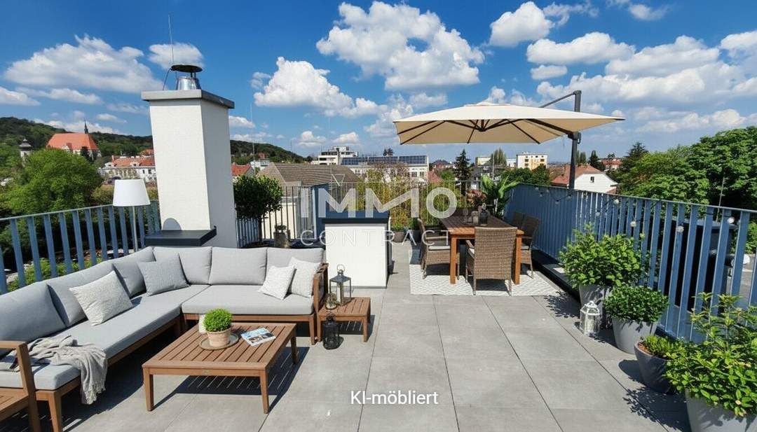 Wohnen auf höchstem Niveau – Einzigartige Dachgeschossresidenz mit Dachterrasse und Panoramablick