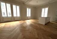 MÖLLWALDPLATZ, U1-NÄHE, 124 m2 ALTBAU, Wohnküche, 2 Zimmer, klimatisiert, 2 Bäder, Parketten, Loggia, 1. Liftstock, provisionsfrei