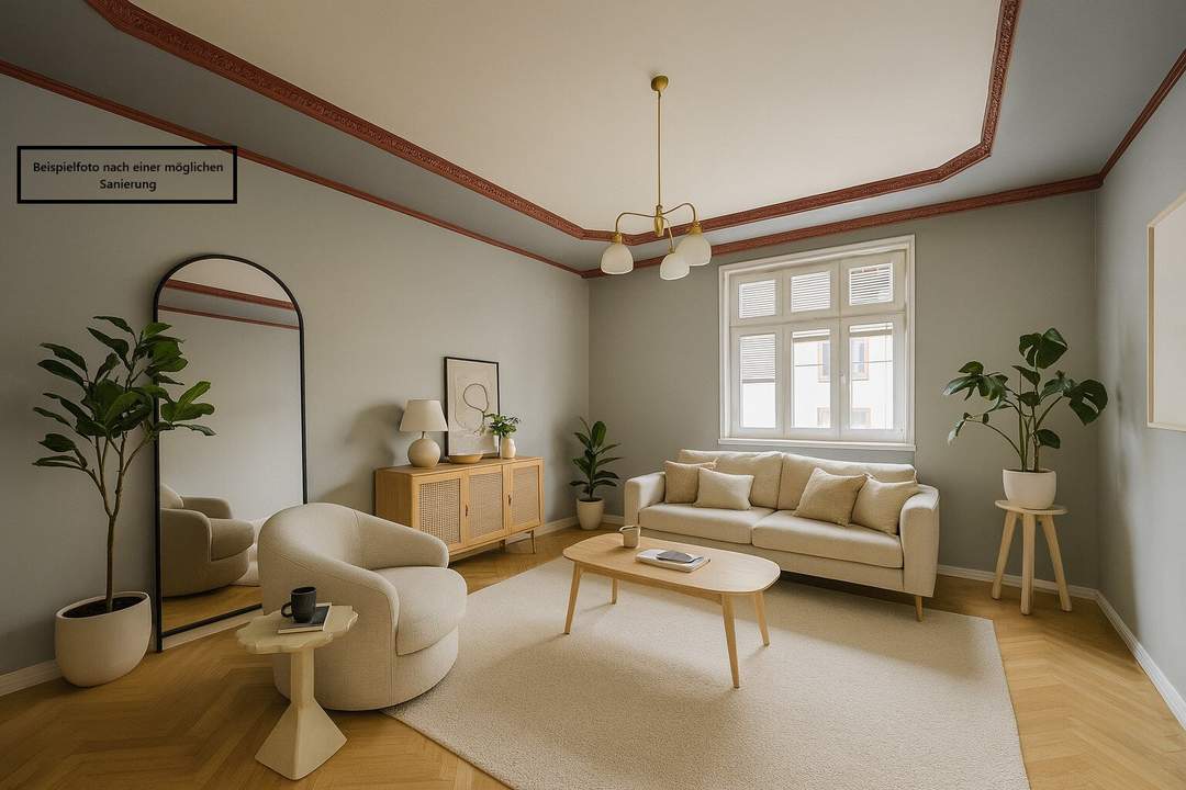 ++NEU++ Ruhige 2-Zimmer Altbau-Wohnung (sanierungsbedürftig) mit getrennter Küche - Umbau-Potenzial!