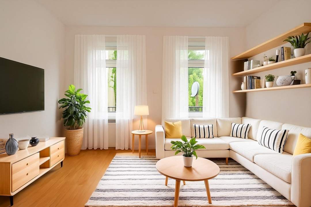 Charmante 1-Zimmer-Altbauwohnung mit Balkon in Hofruhelage