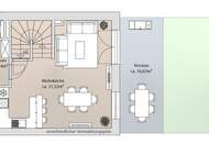 Fertiggestellt & bezugsbereit | 5-Zimmer Neubau-Reihenhaus mit ca. 50m² Eigengarten | Hofruhelage | Luftwärmepumpe