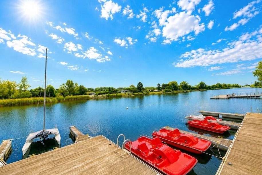 EXKLUSIVES WOHNEN AM WASSER: ERSTBEZUG I Fußbodenheizung & Kühldecke I Luftwärmepumpe I waterline mit Badesteg I Sauna & Fitnessraum I Concierge Service, Wohnung-kauf, 319.900,€, 1190 Wien 19., Döbling