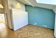 GONZAGAGASSE, BÖRSE-NÄHE, klimatisiertes 122 m2 Dachgeschoss mit 8 m2 Terrasse, 3 Zimmer, Komplettküche, 2 Bäder, Parketten