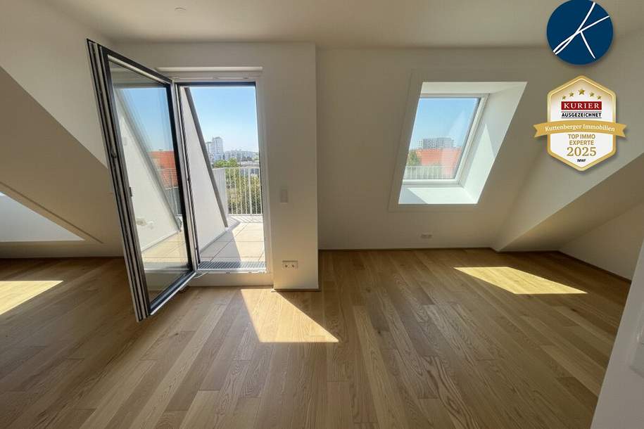 U6 Erlaaer Straße: Die perfekte „Single-Penthouse-Wohnung mit Ausblick“ im NEUBAU-ERSTBEZUG, Wohnung-kauf, 249.000,€, 1230 Wien 23., Liesing
