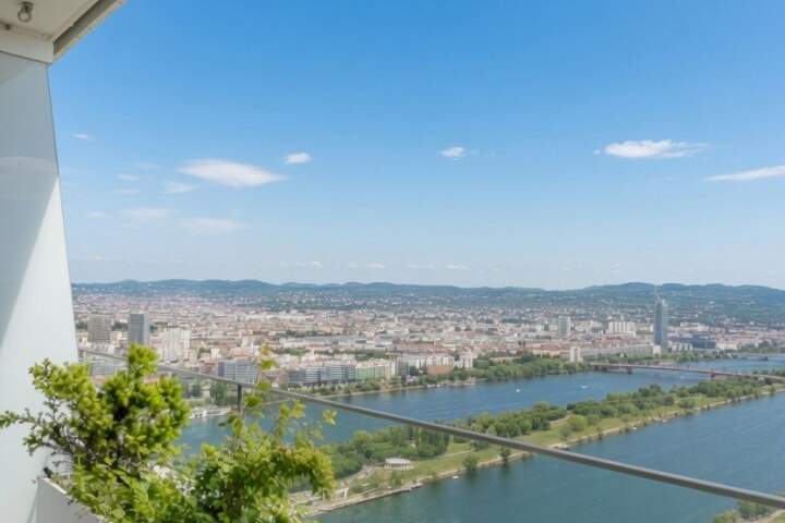 DANUBE FLATS | 42. Stockwerk mit atemberaubendem Fernblick | Exklusives Wohnen im höchsten Wohnturm Wiens!, Wohnung-miete, 2.750,00,€, 1220 Wien 22., Donaustadt