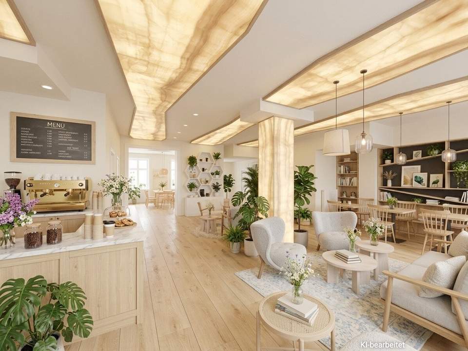 Coffee, Brunch &amp; mehr: Vielfältig nutzbare Gastrofläche nebst Hauptplatz mit großem Lagerbereich | Sofort anmietbar