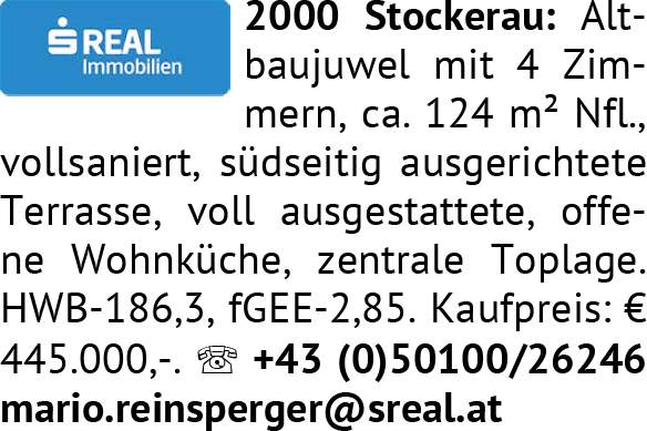 2000 Stockerau: Altbaujuwel, Wohnung-kauf, 445.000,€, 2000 Korneuburg