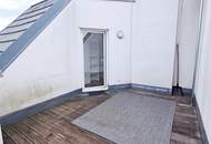 FERNBLICK, DACHGESCHOSS, 59 m2 Maisonette mit 13 m2 Terrasse, 2 Zimmer, Komplettküche, Duschbad, Parketten, Speckbachergasse