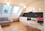 Möblierte 2-Zimmer-Dachgeschosswohnung mit Terrasse nahe U1 Kagran