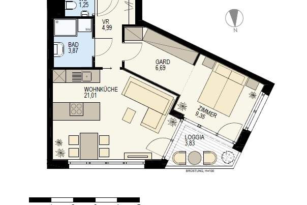 LICHT RUHE UND EIN STÜCK FREIHTEIT IM ALLTAG, Wohnung-kauf, 298.900,€, 1210 Wien 22., Donaustadt