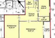Helle 2-Zimmer-Wohnung mit Loggia und guter Anbindung