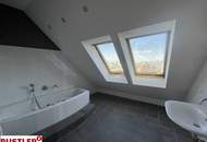 Traumhafte Maisonettewohnung mit Dachterrasse und Kamin - Blick auf den Stephansdom