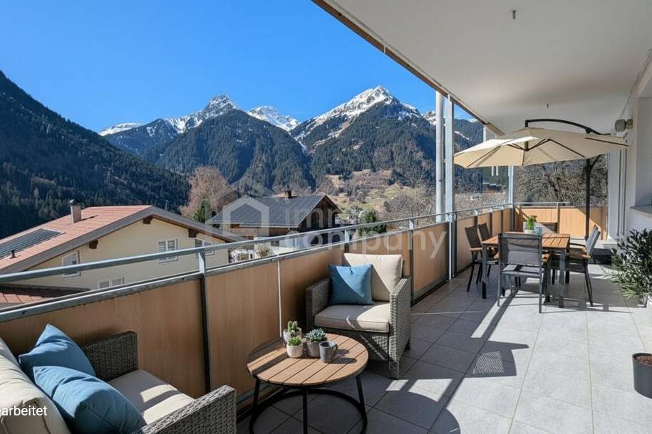 Großzügige 3-Zi-Terrassenwohnung in St. Gallenkirch | 88 m² Wfl. | 20,5 m² Panorama-Südwestterrasse mit Bergblick | 2 TG-Stellplätze | Fußbodenheizung, Wohnung-kauf, 460.000,€, 6791 Bludenz