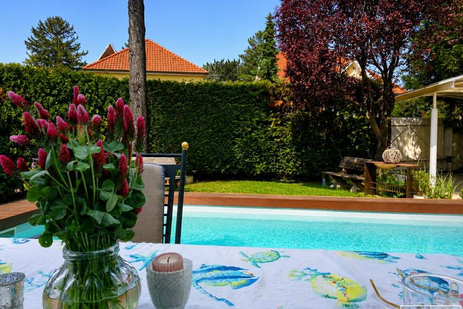 Stilvolles Wohnen in Mauer mit Pool, großzügiger Terrasse und privatem Gartenambiente | ZELLMANN IMMOBILIEN, Haus-kauf, 895.000,€, 1230 Wien 23., Liesing