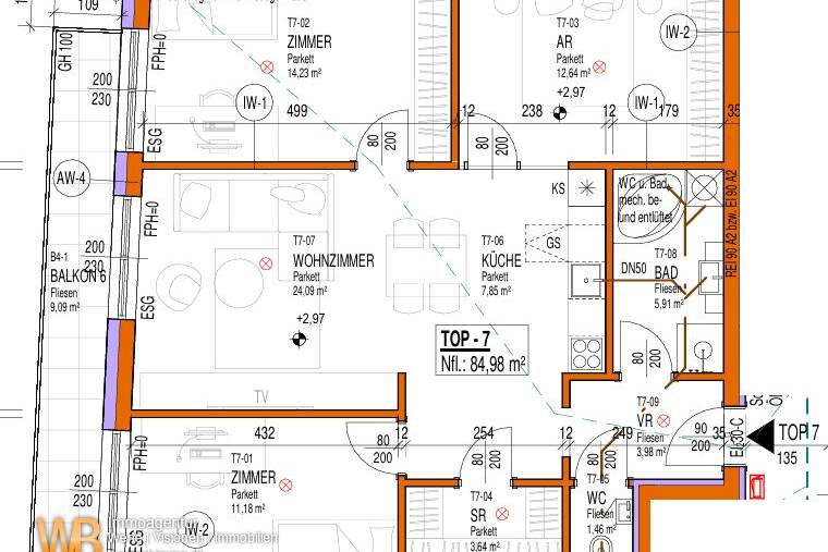 Erstbezug Südwest-Ausrichtung, 85m² WFL + Balkon 9m², 24m² WZ mit offener Küche &amp; 3 Zimmer, 60m² PKW-Stellplatz, Wohnung-kauf, 196.955,€, 2425 Neusiedl am See
