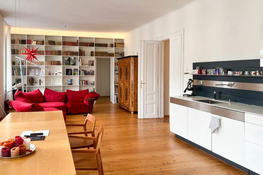 Helle Altbauwohnung mit Balkon und Wohnküche in bester Lage, Wohnung-miete, 2.500,00,€, 1170 Wien 17., Hernals