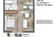 ++ Projekt HÜTTEL 101 LIVING ++ ZWEI Zimmer im DG mit TERRASSE