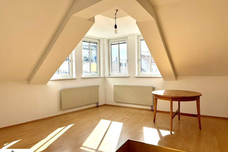 Helle 2 Zimmerwohnung - 71 m² - DG - Nähe U4 und U6, Wohnung-miete, 1.046,56,€, 1200 Wien 20., Brigittenau