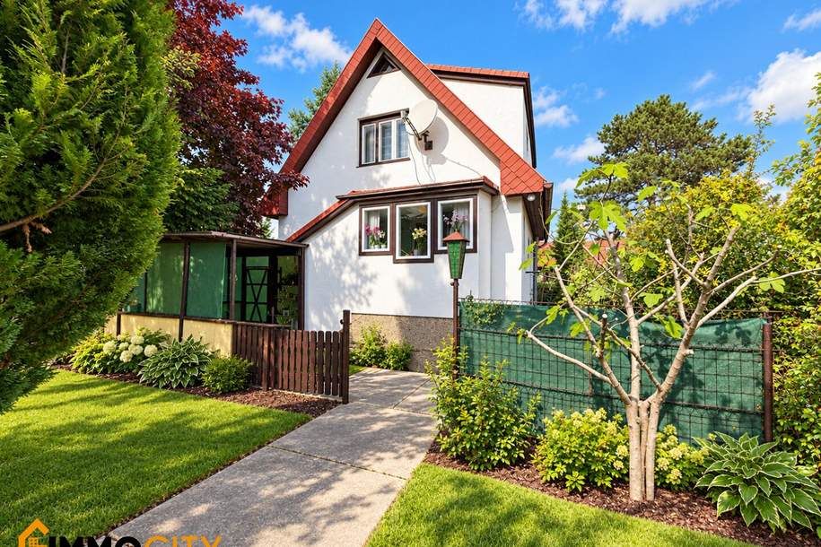 Wohnen am Wasser – Haus mit großem Garten, 2 Badeplätzen &amp; Bootsanlegemöglichkeit an der Alten Donau | Dampfschiffhaufen 44, 1220 Wien, Haus-kauf, 449.000,€, 1220 Wien 22., Donaustadt