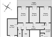 Lage, Lage, Lage! 3-Zimmerwohnung mit 20m² Loggia in bester Lage im 11-ten Bezirk ( Simmering - U, S, Bim, Bus ). Vermietet bis 2026.