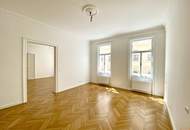 Museumsquartier: Erstbezug: Elegante 5,5 Zimmer-Altbauwohnung mit Balkon
