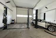 Große Halle, Werkstatt mit Lichtkuppel, Sektionaltor 5m breit, 4,30m hoch und WC, inkl. PKW Parkplatz und 2 Hebebühnen PROVISIONSFREI!!!