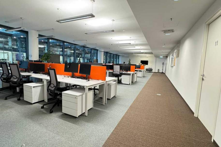 Top-Bürofläche im Rivergate Möbelübernahme inklusive!, Gewerbeobjekt-miete, 16,26,€, 1200 Wien 20., Brigittenau