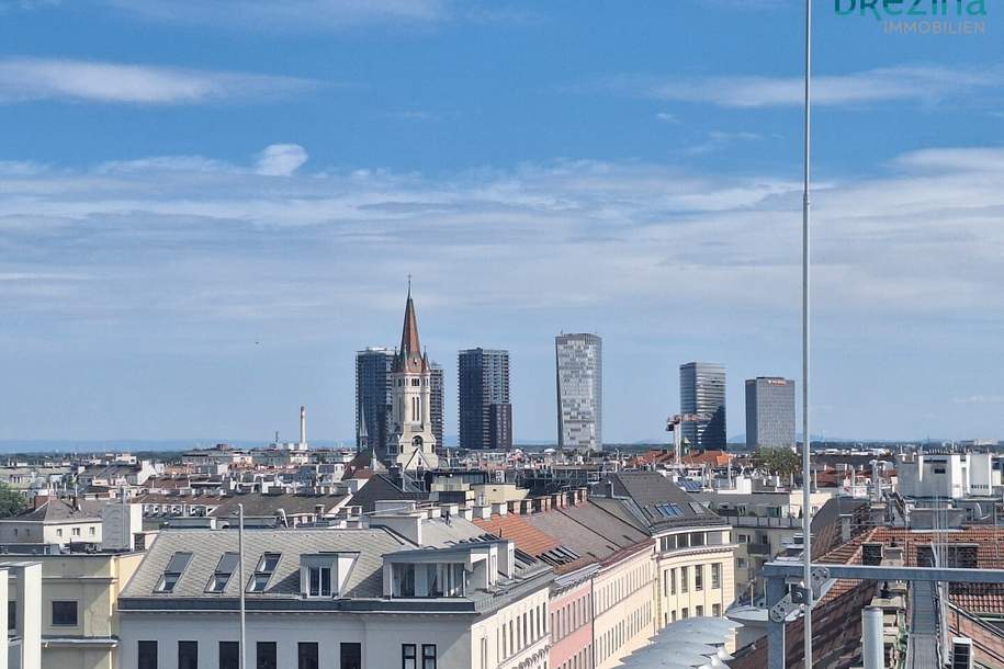 Was das Herz begehrt, ein Drink auf der 360 Grad Wien Blick Terrasse oder doch lieber auf einer der beiden anderen Terrassen?, Wohnung-miete, 2.699,80,€, 1030 Wien 3., Landstraße