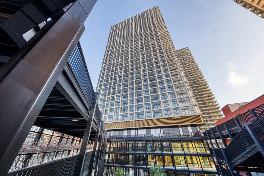 HELIO TOWER, U3-Nähe: Helle 2-Zimmer-Wohnung mit Weitblick inkl. Loggia im 33. Stock, PROVISIONSFREI, Wohnung-kauf, 399.000,€, 1030 Wien 3., Landstraße