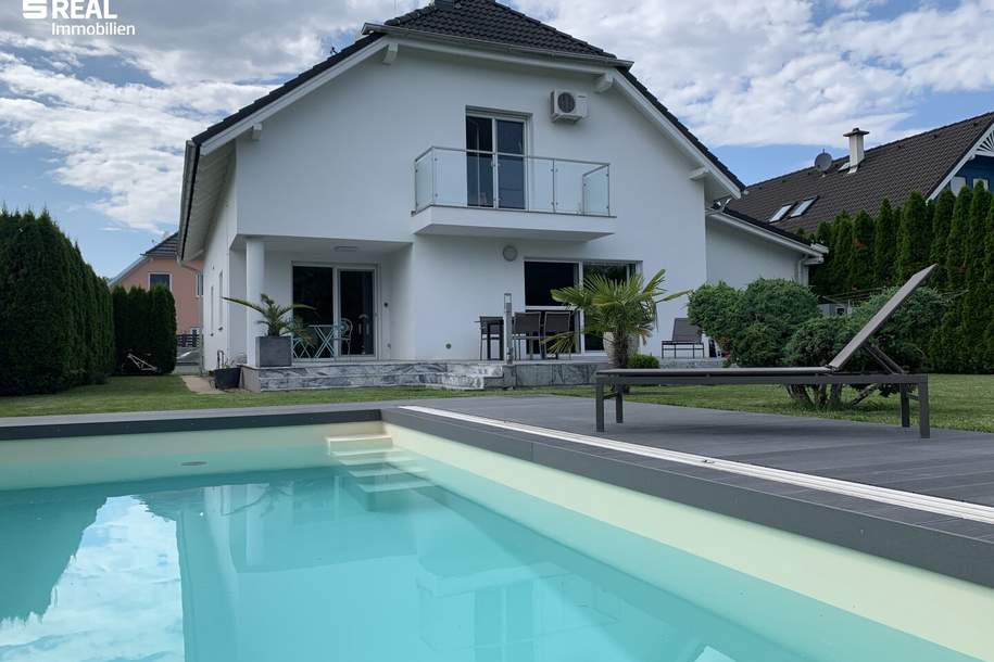Luxuriöses Wohnen: Designhaus mit Garten, Pool und geräumiger Garage, Haus-kauf, 699.000,€, 2473 Neusiedl am See