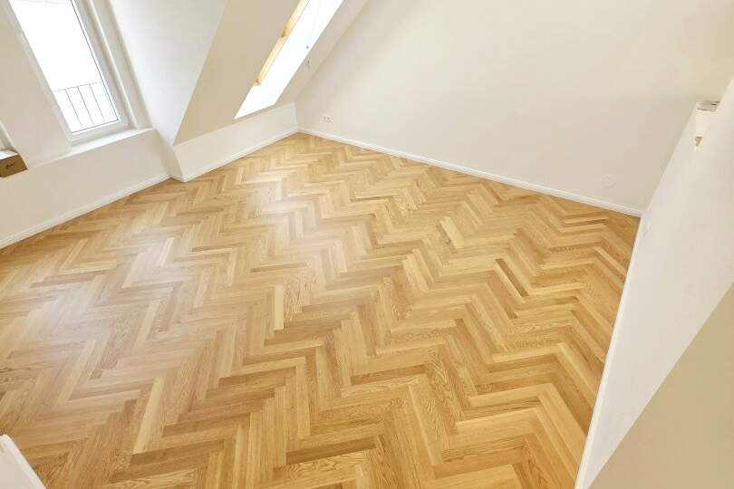 Ein frisch saniertes Schmankerl! Traumhafter Blick auf das Schloss Schönbrunn! Happy to be here! Lichtdurchflutet + Super hohe Räume im Dachgeschoss + Terrasse mit Fernblick + Beste Infrastruktur und Anbindung!, Wohnung-kauf, 799.000,€, 1150 Wien 15., Rudolfsheim-Fünfhaus