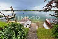 BADEHAUS mit PRIVATSTEG Superädifikat am Neufelder See I > Uferparzelle < NEUE PREISGESTALTUNG!
