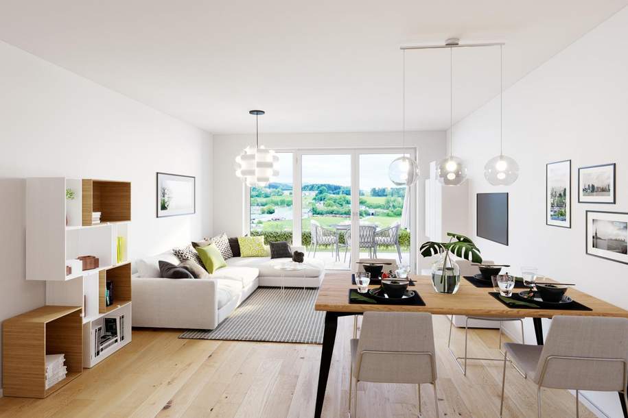 BergBlick 1.0 - Neuwertige 4 Zimmer Gartenwohnung, Wohnung-miete, 1.577,08,€, 5204 Salzburg-Umgebung