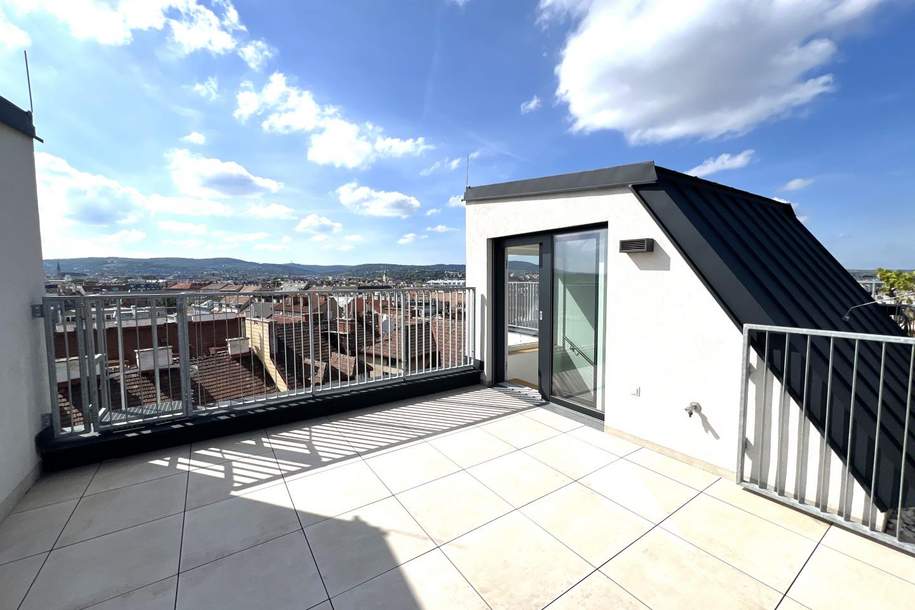 Urbaner Wohntraum mit Stil: Dachgeschoss mit Weitblick! Exklusiver DG Erstbezug mit zwei Terrassen!, Wohnung-kauf, 787.000,€, 1170 Wien 17., Hernals